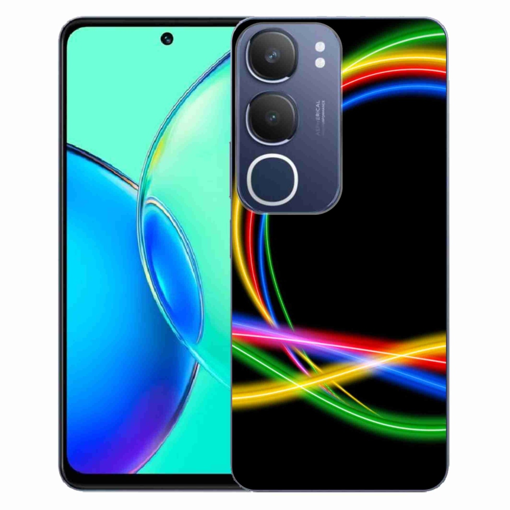 Gelový kryt mmCase na Vivo Y19s - neonové kruhy