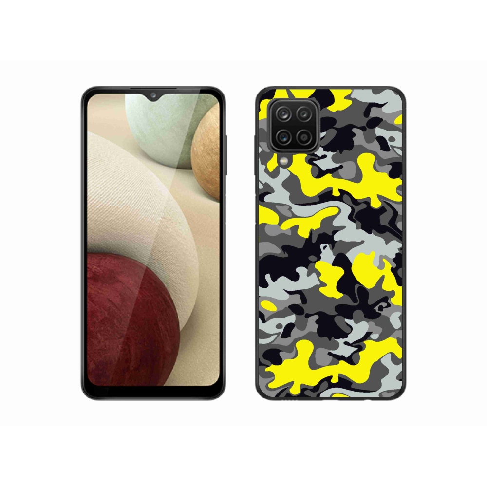 Gelový kryt mmCase na Samsung Galaxy A12 - maskáčový vzor 6