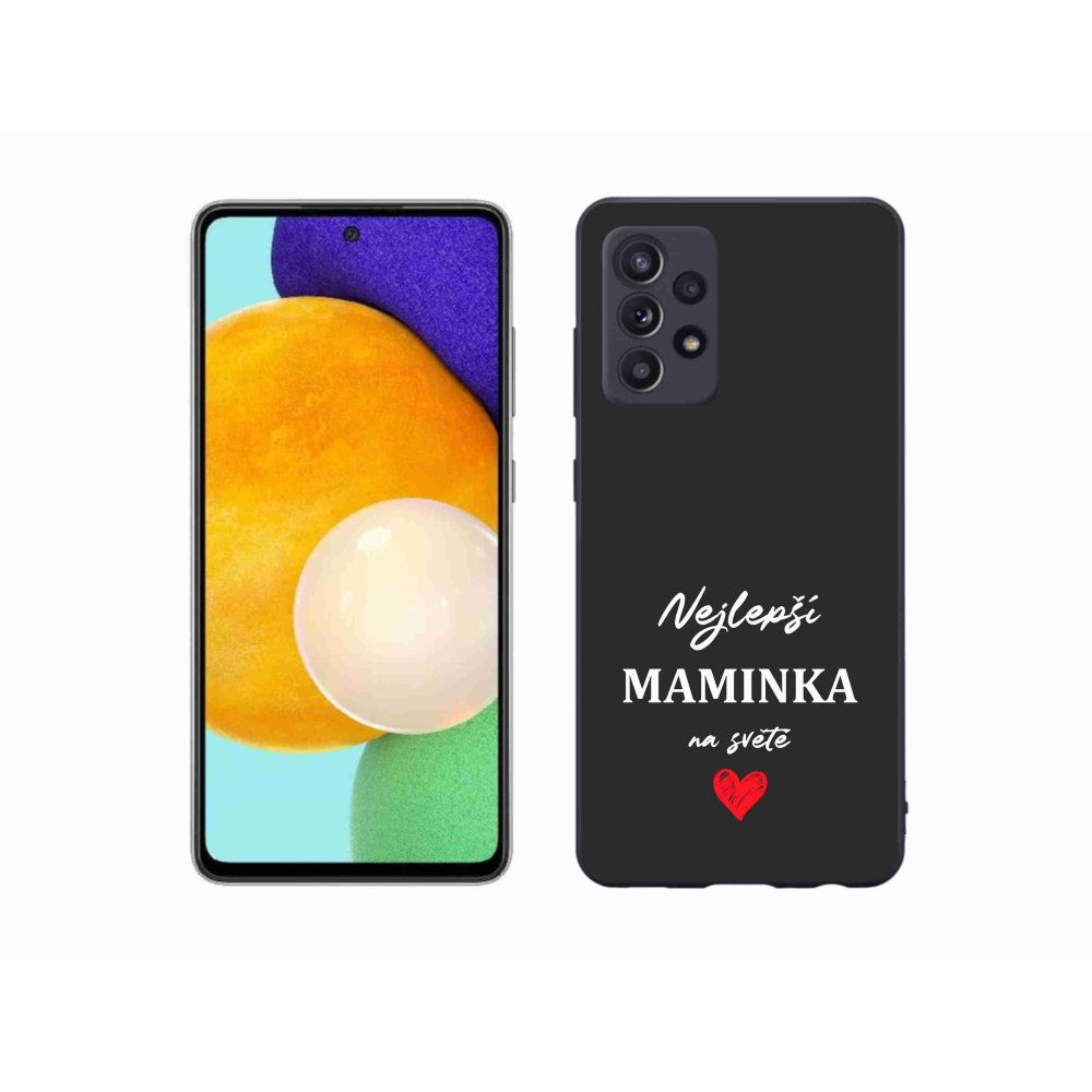 Gelový kryt mmCase na Samsung Galaxy A52/A52 5G - nejlepší maminka 1 černé pozadí