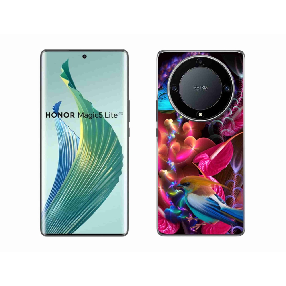 Gelový kryt mmCase na Honor Magic 5 Lite 5G - barevné květiny