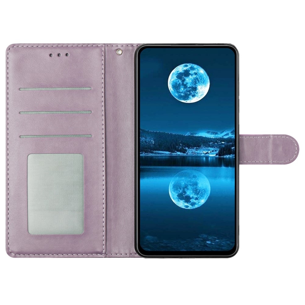Clots knížkové pouzdro na Xiaomi Redmi Note 14 5G - fialové