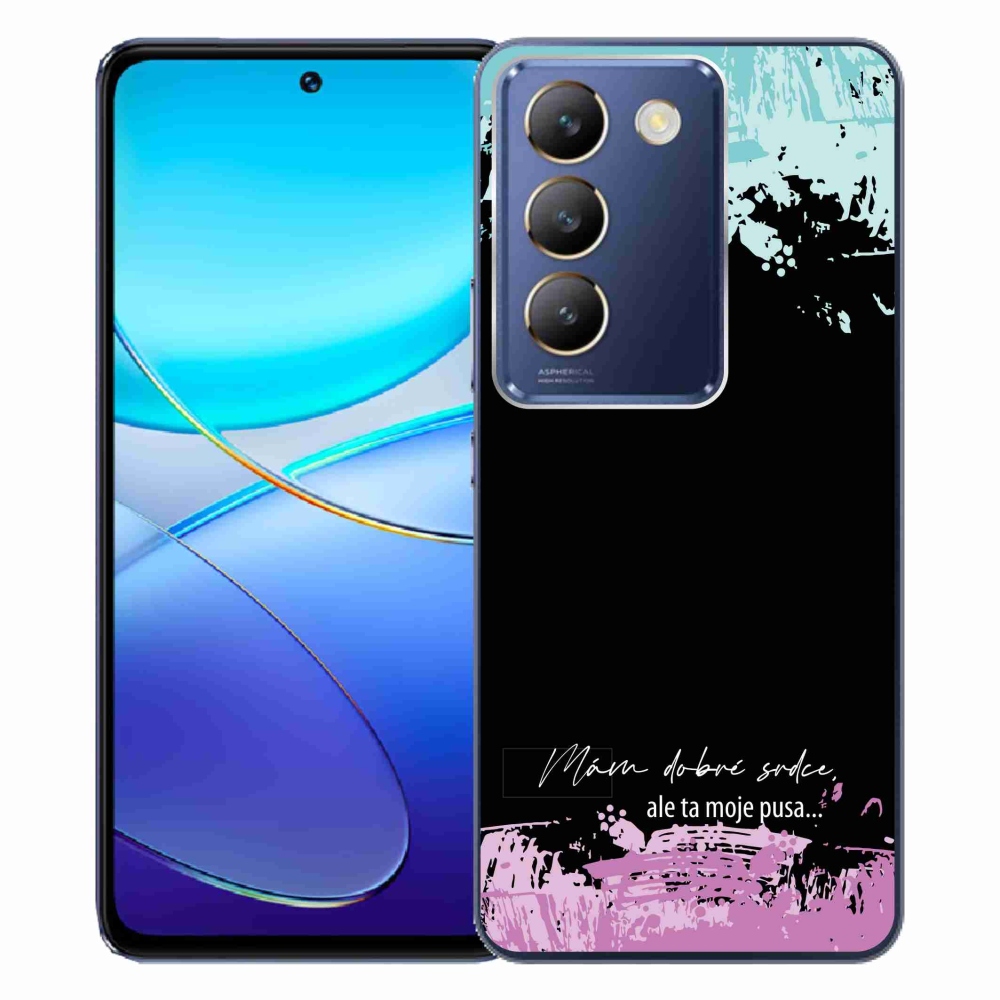 Gelový kryt mmCase na Vivo V40 SE 4G/5G - vtipný text 3 černé pozadí