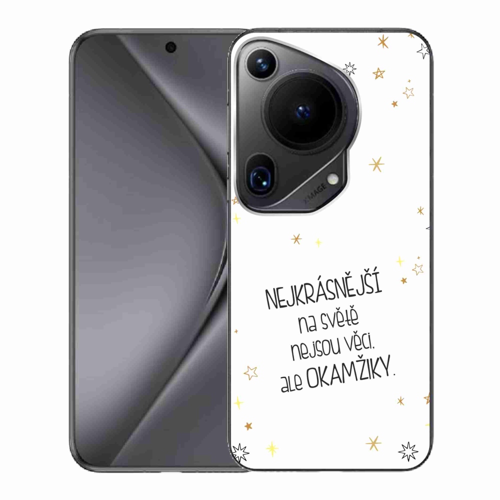 Gelový kryt mmCase na Huawei Pura 70 Ultra - citát 4 bílé pozadí