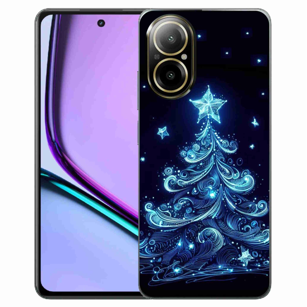 Gelový kryt mmCase na Realme C67 - neonový vánoční stromek 4