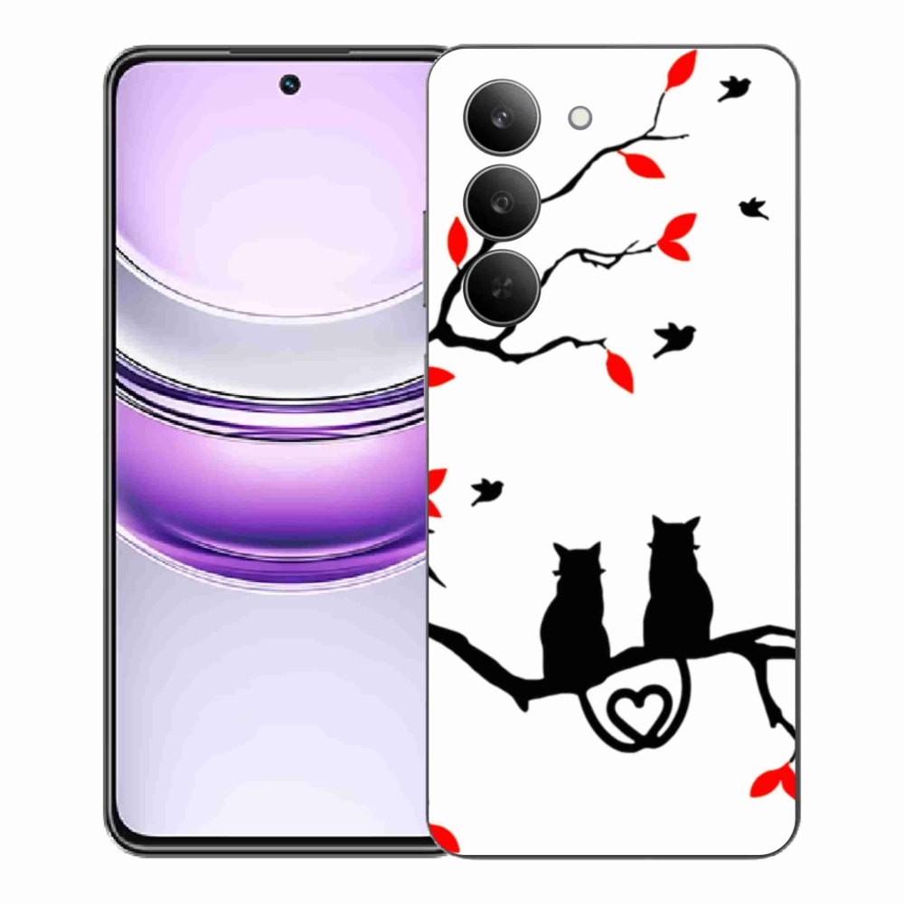 Gelový kryt mmCase na Realme 14x 5G - kočičí láska