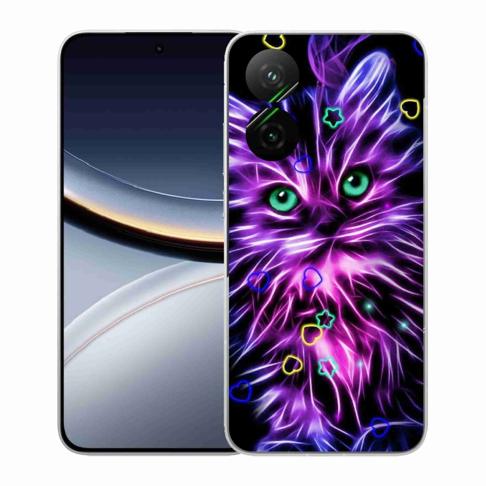 Gelový kryt mmCase na Xiaomi Poco F7 5G - abstraktní kočka