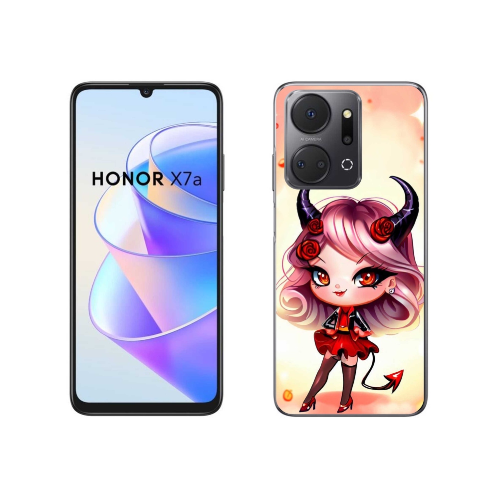 Gelový kryt mmCase na Honor X7a - kreslená čertice