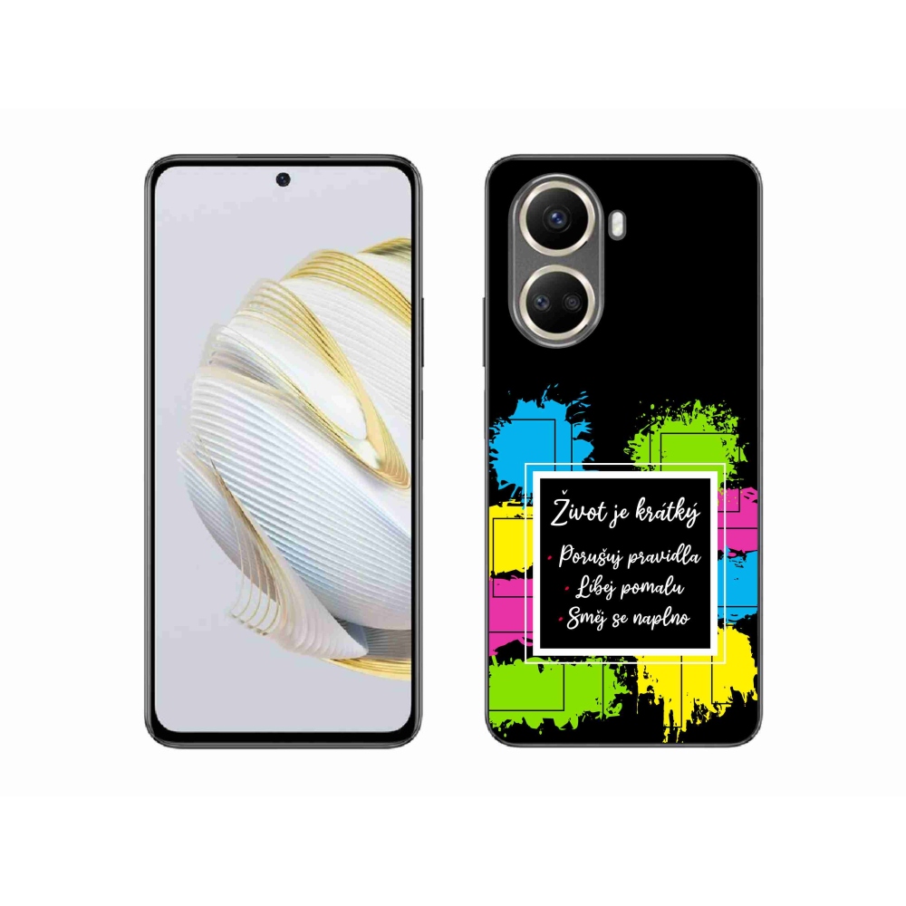 Gelový kryt mmCase na Huawei Nova 10 SE - citát 5 černé pozadí