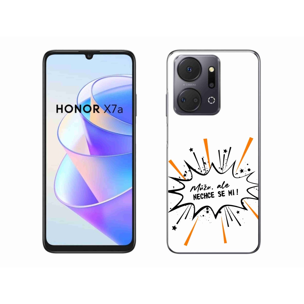 Gelový kryt mmCase na Honor X7a - vtipný text 11 bílé pozadí