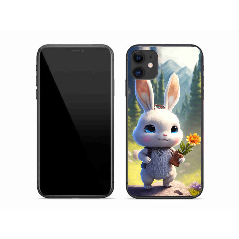 Gelový kryt mmCase na iPhone 11 - roztomilý králíček