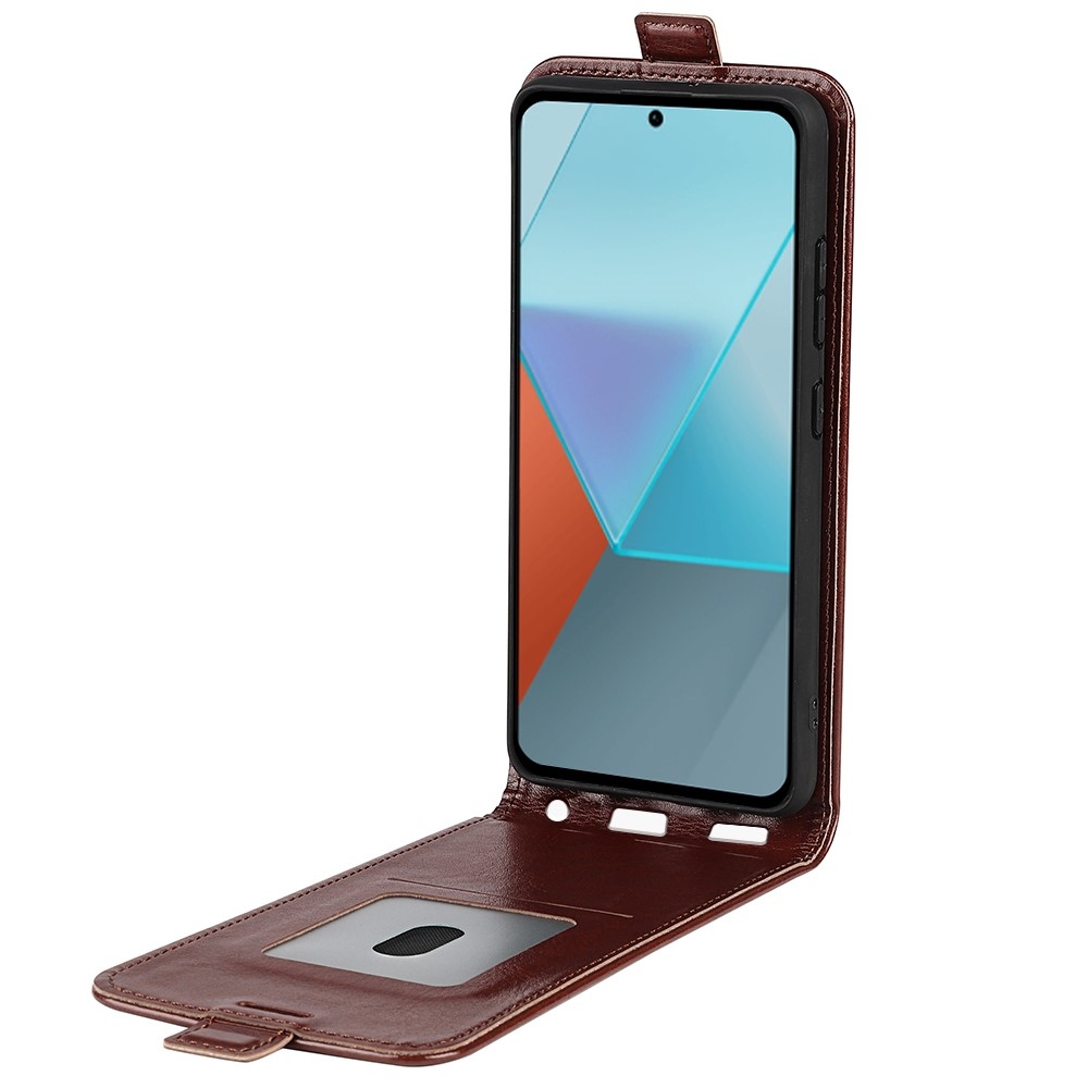 Vertical flipové pouzdro na Xiaomi Redmi Note 13 Pro 5G/Poco X6 5G - hnědé