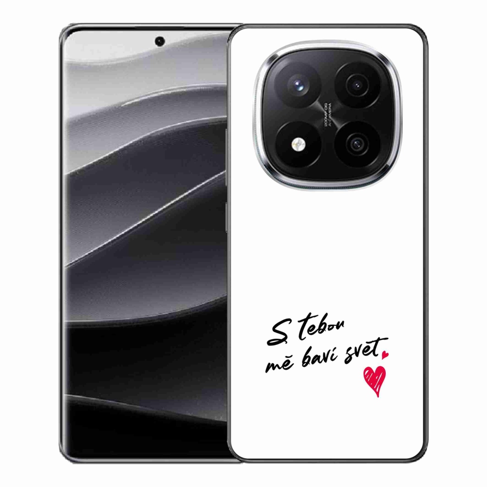 Gelový kryt mmCase na Xiaomi Redmi Note 14 Pro+ 5G - zamilovaný text 1 bílé pozadí