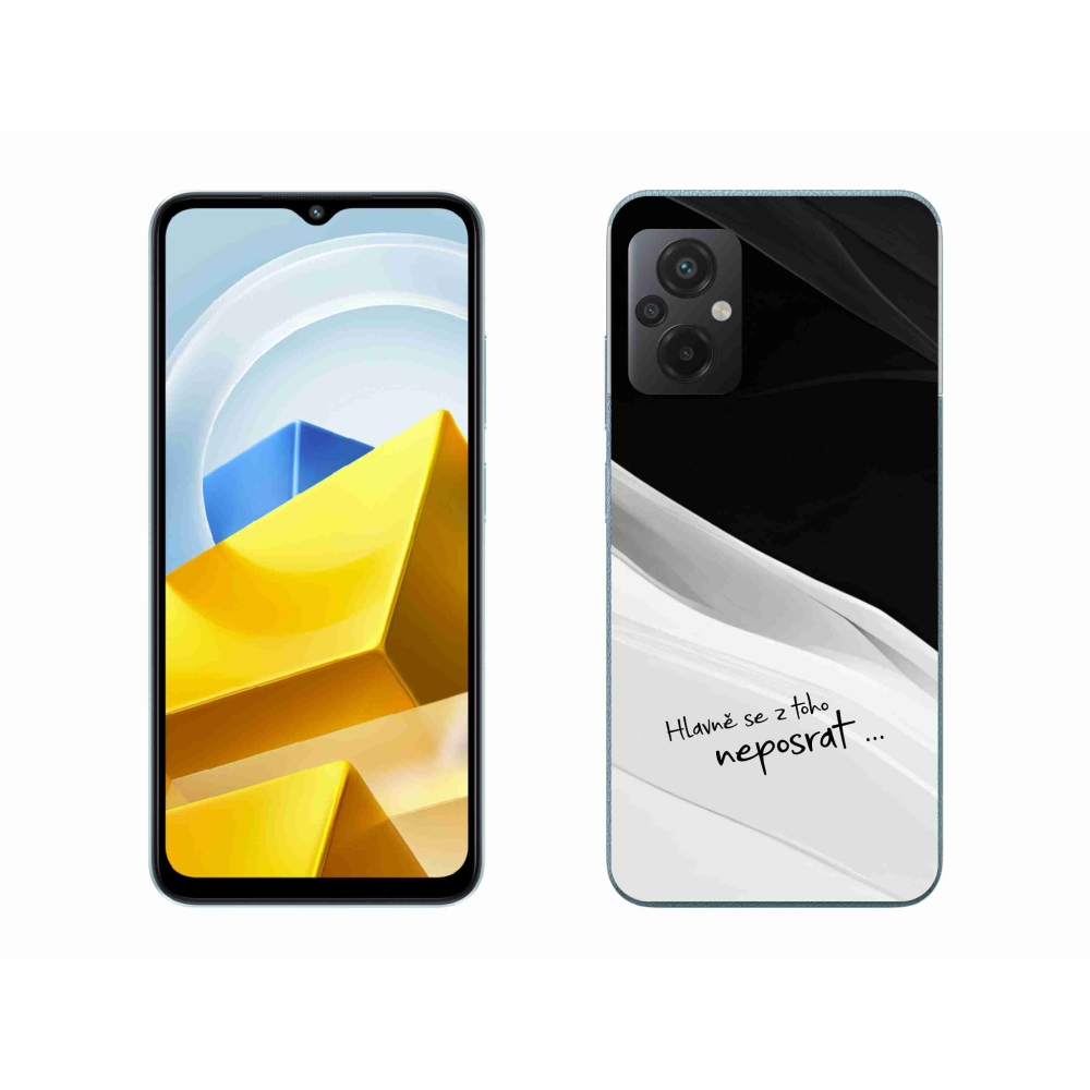 Gelový kryt mmCase na Xiaomi Poco M5 4G - vtipný text 13 bíločerné pozadí
