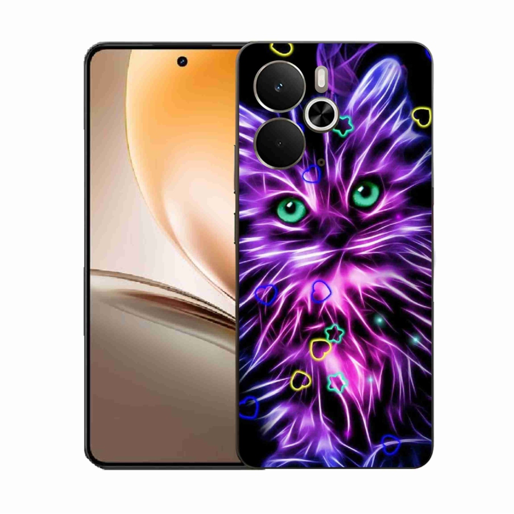 Gelový kryt mmCase na Realme 14 5G - abstraktní kočka