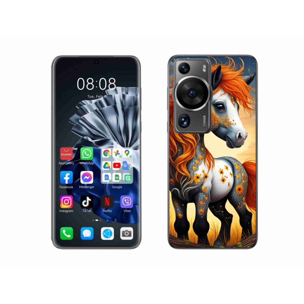Gelový kryt mmCase na Huawei P60 Pro - barevný poník