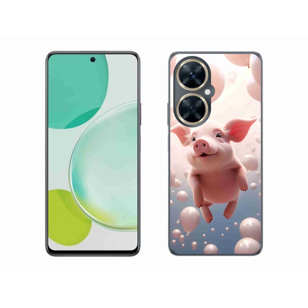 Gelový kryt mmCase na Huawei Nova 11i - prasátko s balónky