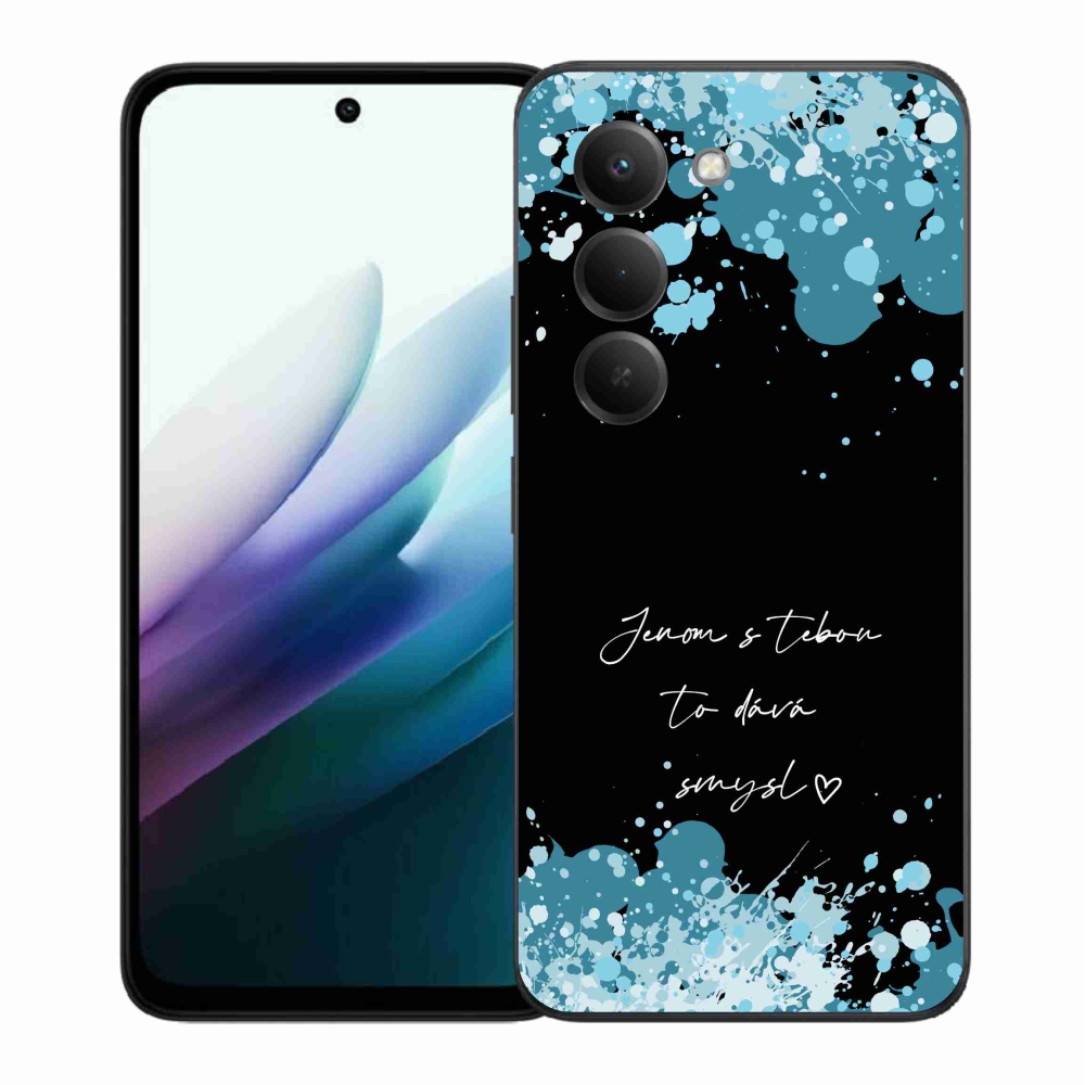 Gelový kryt mmCase na Xiaomi Redmi 15 4G/5G (171mm) - zamilovaný text černé pozadí