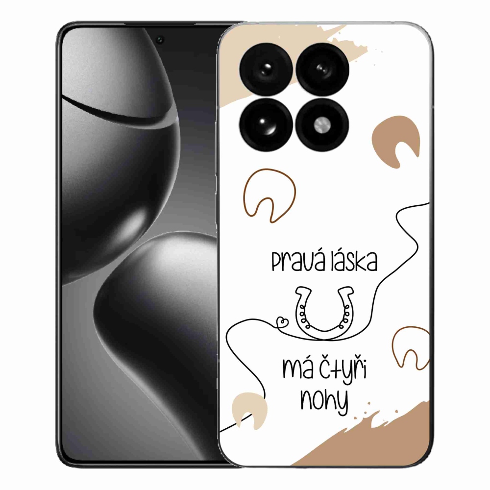 Gelový kryt mmCase na Xiaomi 15T - koňský motiv bílé pozadí