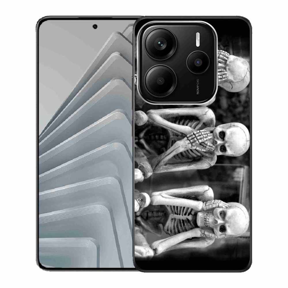 Gelový kryt mmCase na Xiaomi Redmi Note 14 5G - kostlivci