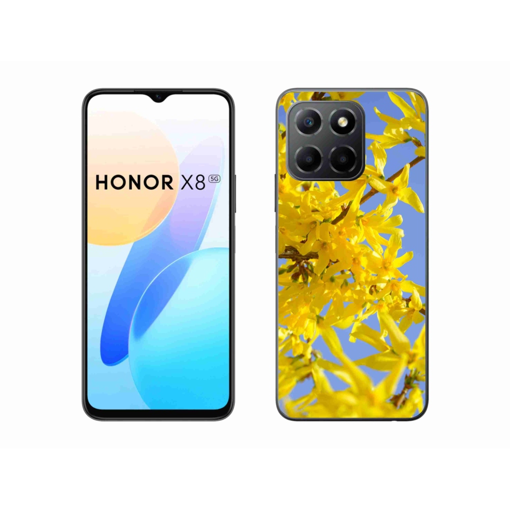 Gelový kryt mmCase na Honor X8 5G - žluté květy