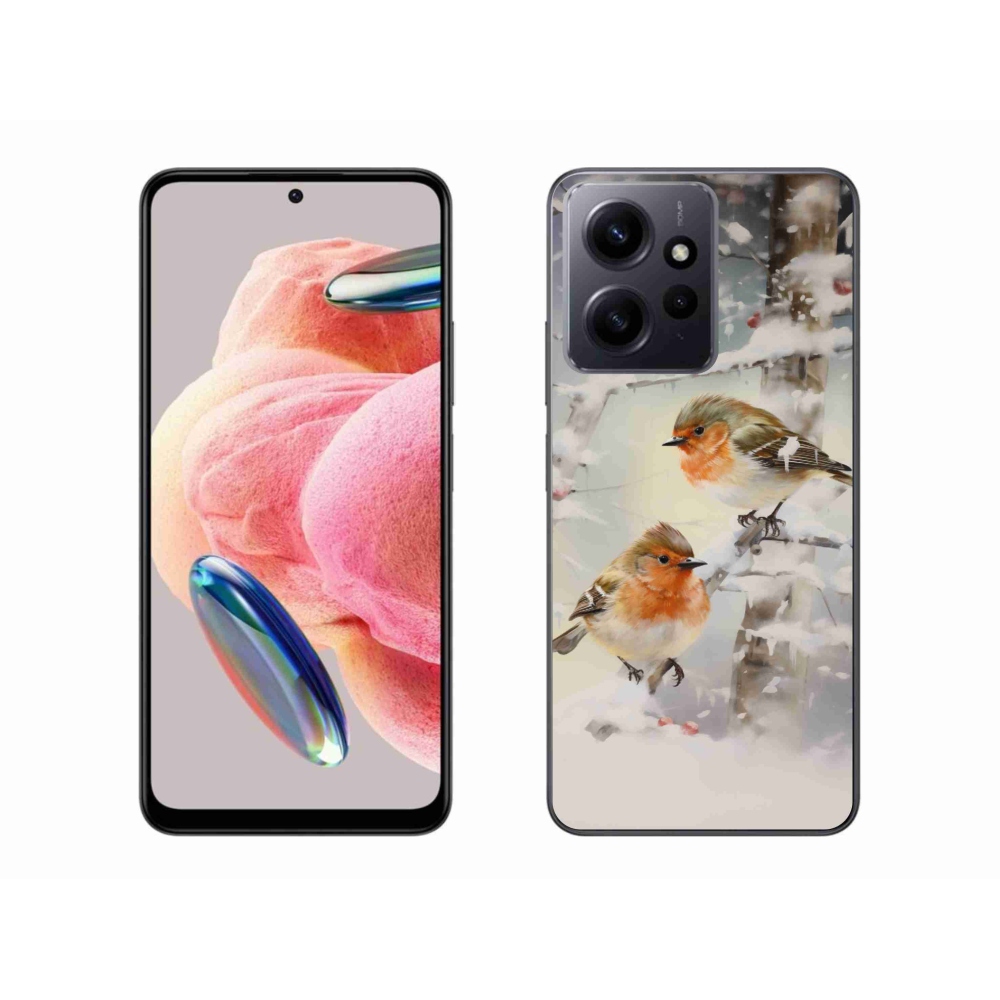 Gelový kryt mmCase na Xiaomi Redmi Note 12 4G - ptáčci v zimě