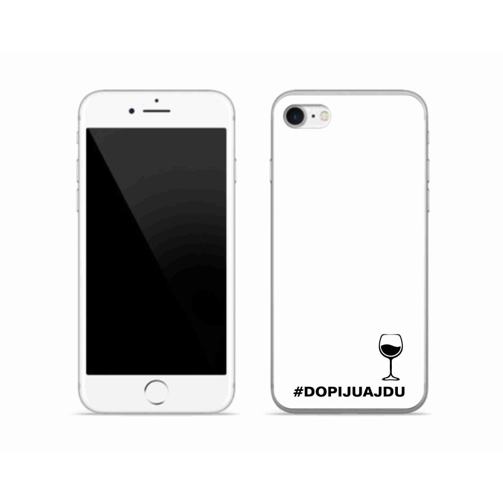 Gelový kryt mmCase na iPhone SE (2022) - vinný motiv bílé pozadí
