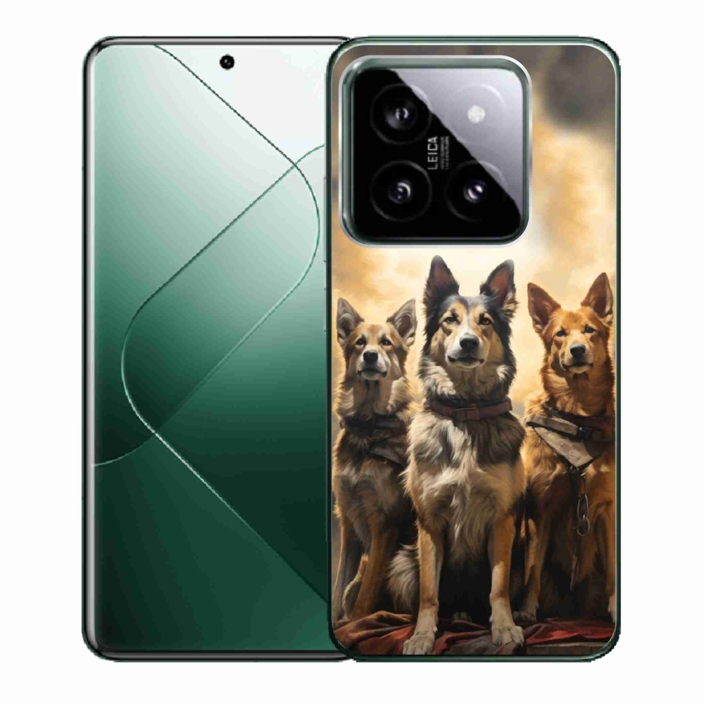 Gelový kryt mmCase na Xiaomi 14 - tři psi