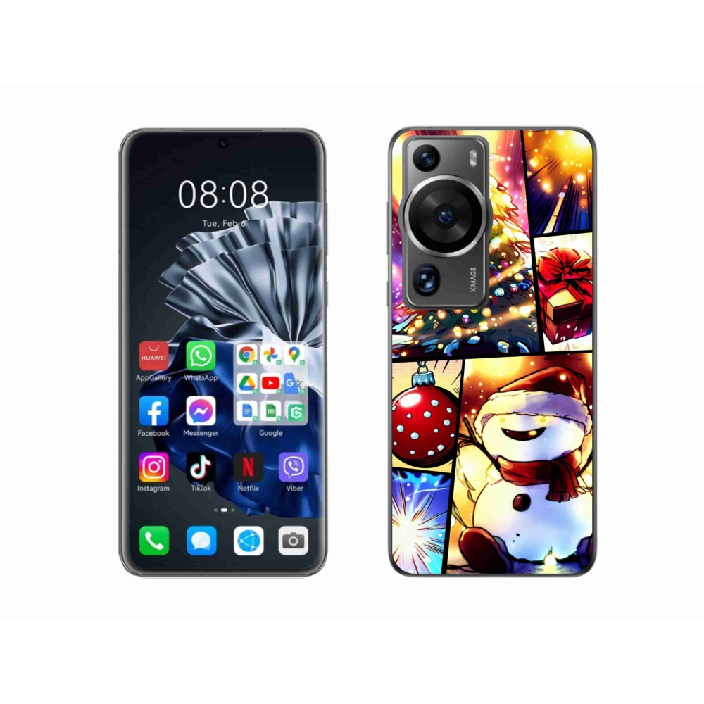 Gelový kryt mmCase na Huawei P60 Pro - vánoční motivy 1