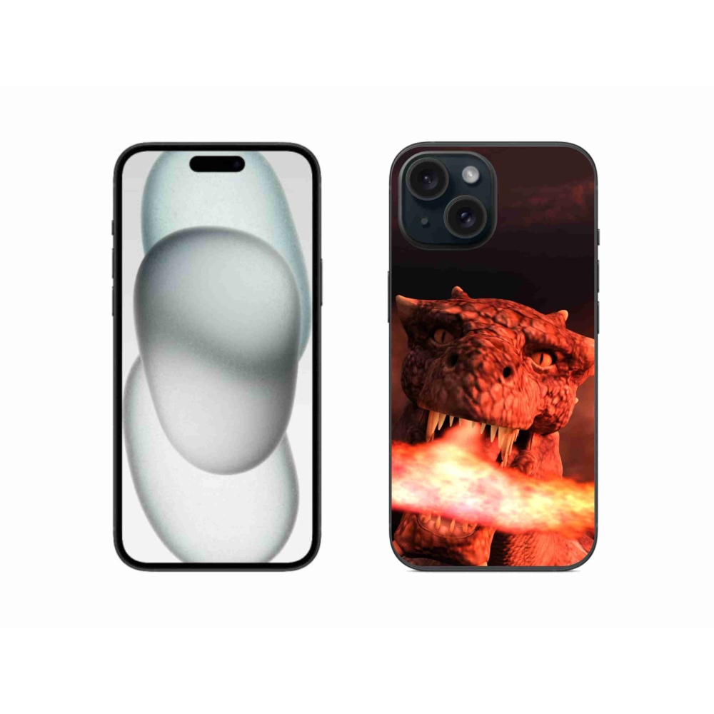 Gelový kryt mmCase na iPhone 15 - drak