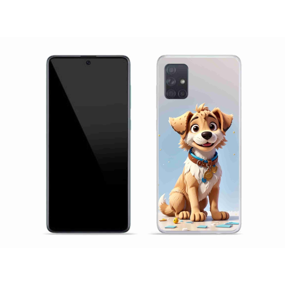 Gelový kryt mmCase na Samsung Galaxy A51 - kreslené štěně