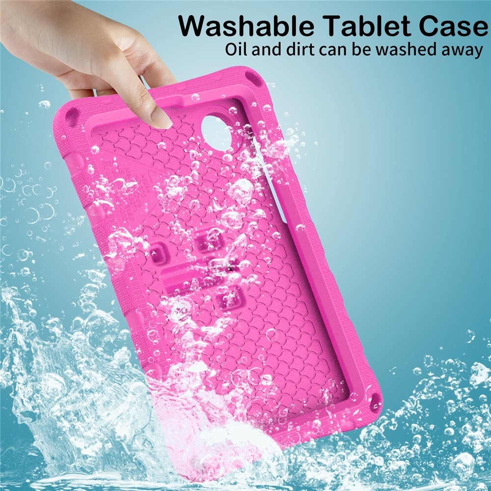 Kids Butterfly EVA odolné pouzdro s popruhem na tablet Xiaomi Redmi Pad SE 8.7 - rose