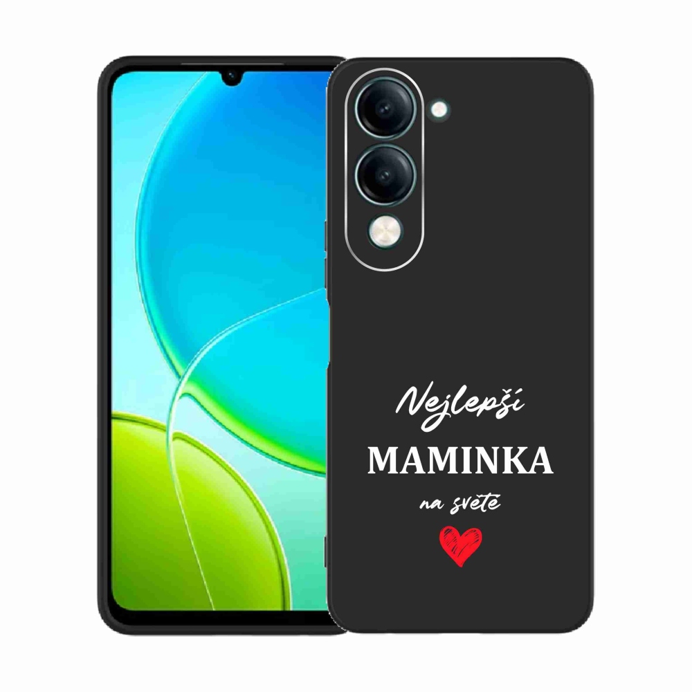 Gelový kryt mmCase na Vivo Y29s 5G - nejlepší maminka 1 černé pozadí