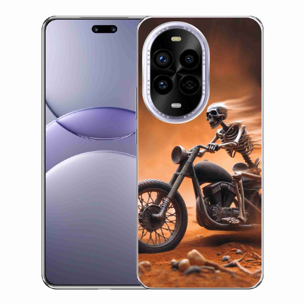 Gelový kryt mmCase na Huawei Nova 13 Pro 5G - kostra na motorce