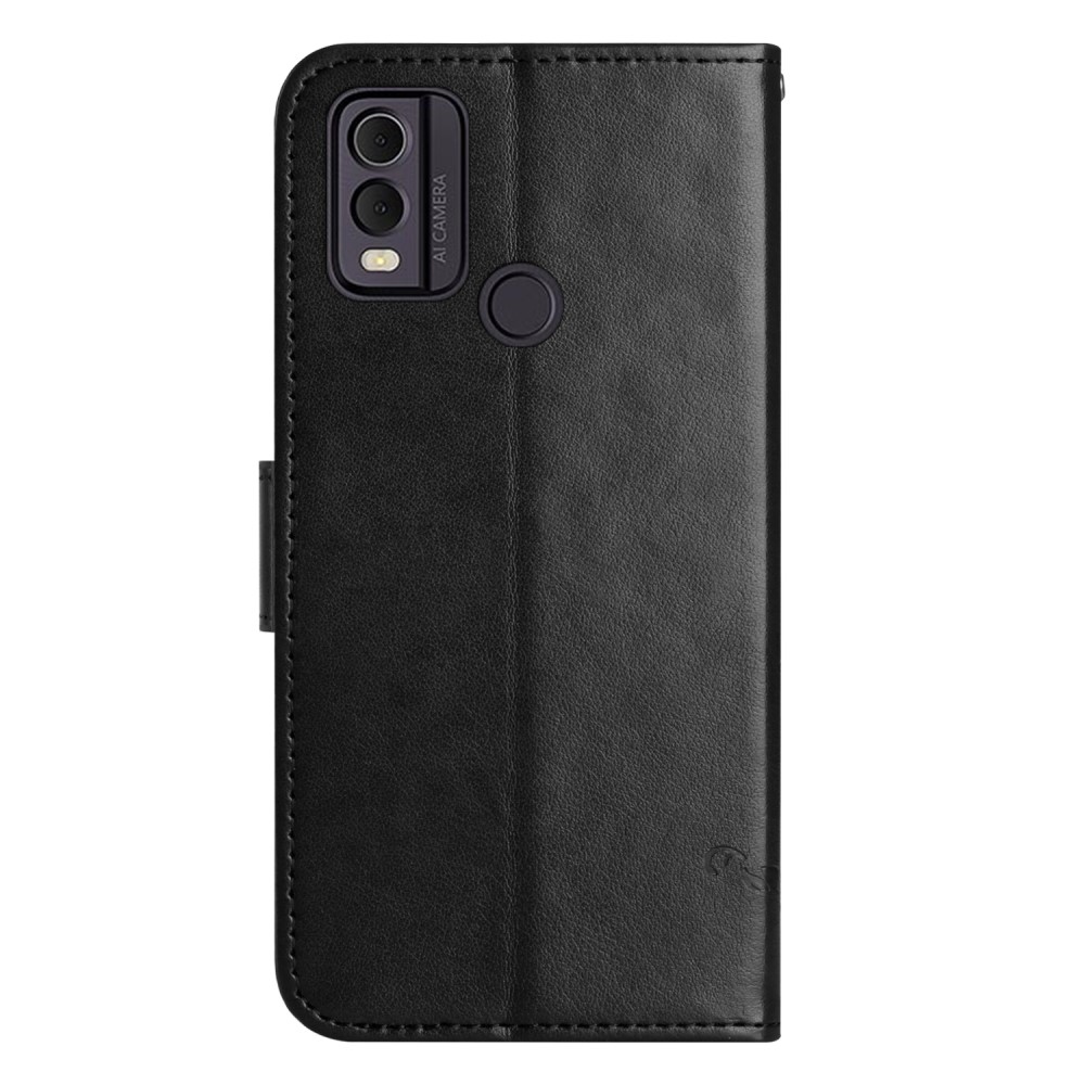 Flower knížkové pouzdro na Nokia C22 - černé