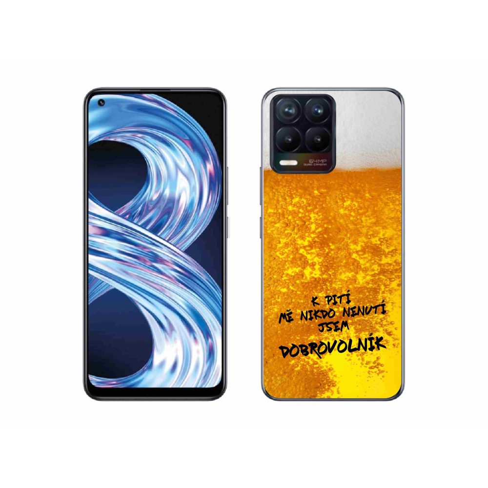 Gelový kryt mmCase na Realme 8 4G - pivní motiv 4