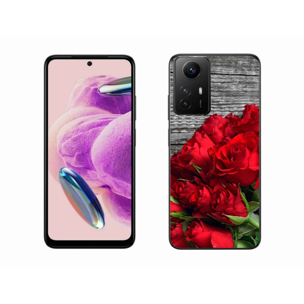 Gelový kryt mmCase na Xiaomi Redmi Note 12S - červené růže
