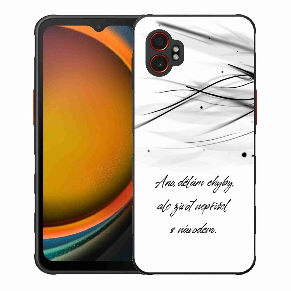 Gelový kryt mmCase na Samsung Galaxy Xcover 7 Pro - citát bílé pozadí