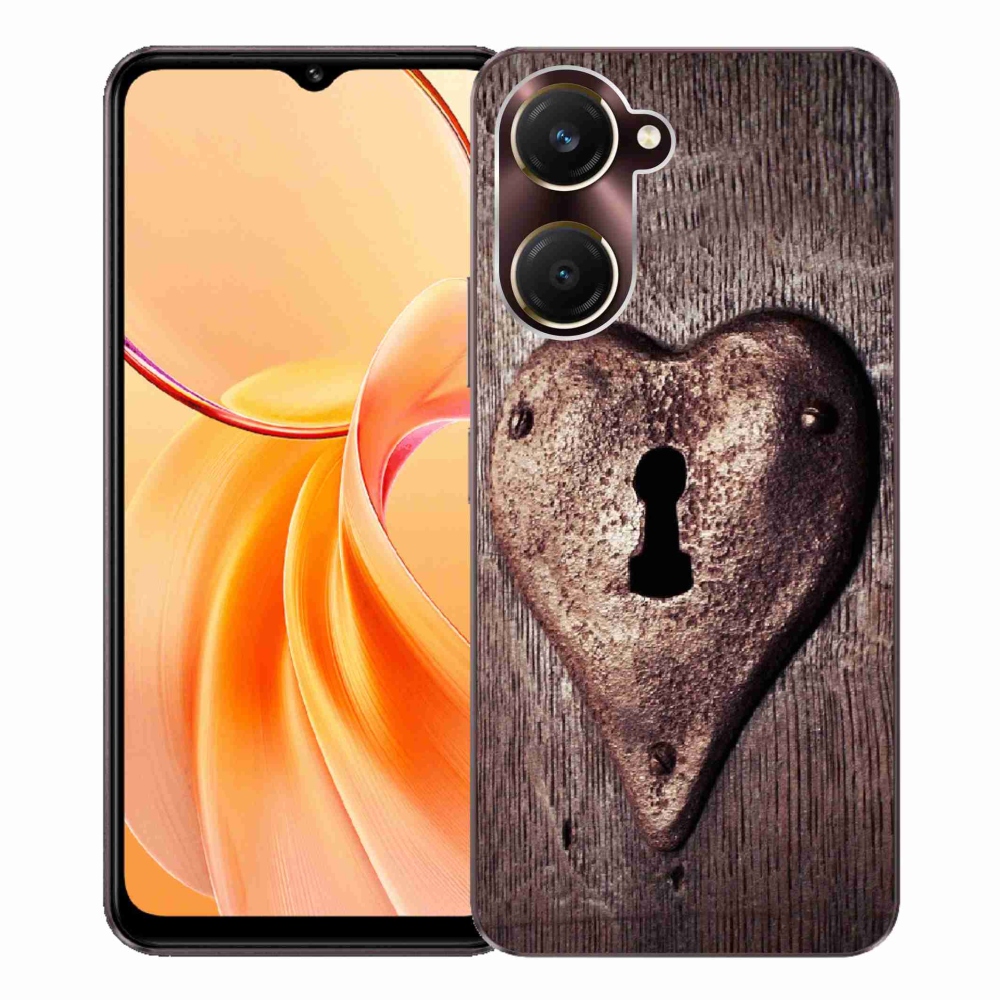 Gelový kryt mmCase na Vivo Y28s 5G - zámek ve tvaru srdce