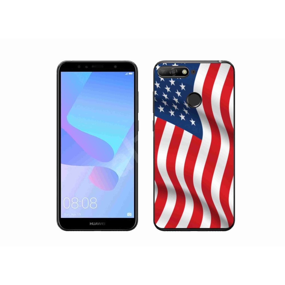 Gelový kryt mmCase na mobil Huawei Y6 Prime 2018 - USA vlajka