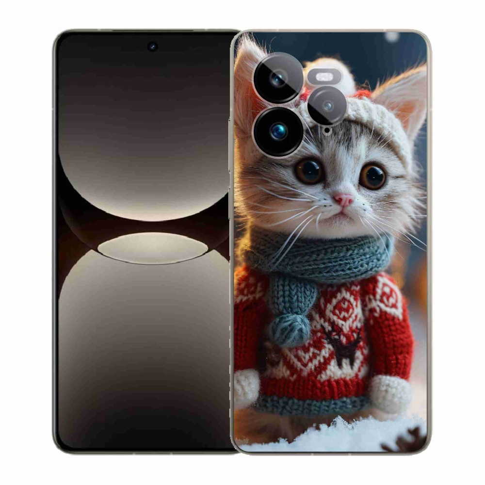 Gelový kryt mmCase na Realme GT 7 Pro 5G - kotě ve svetru