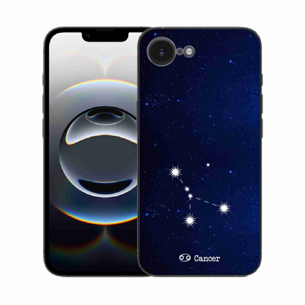 Gelový kryt mmCase na iPhone 16e - souhvězdí Raka