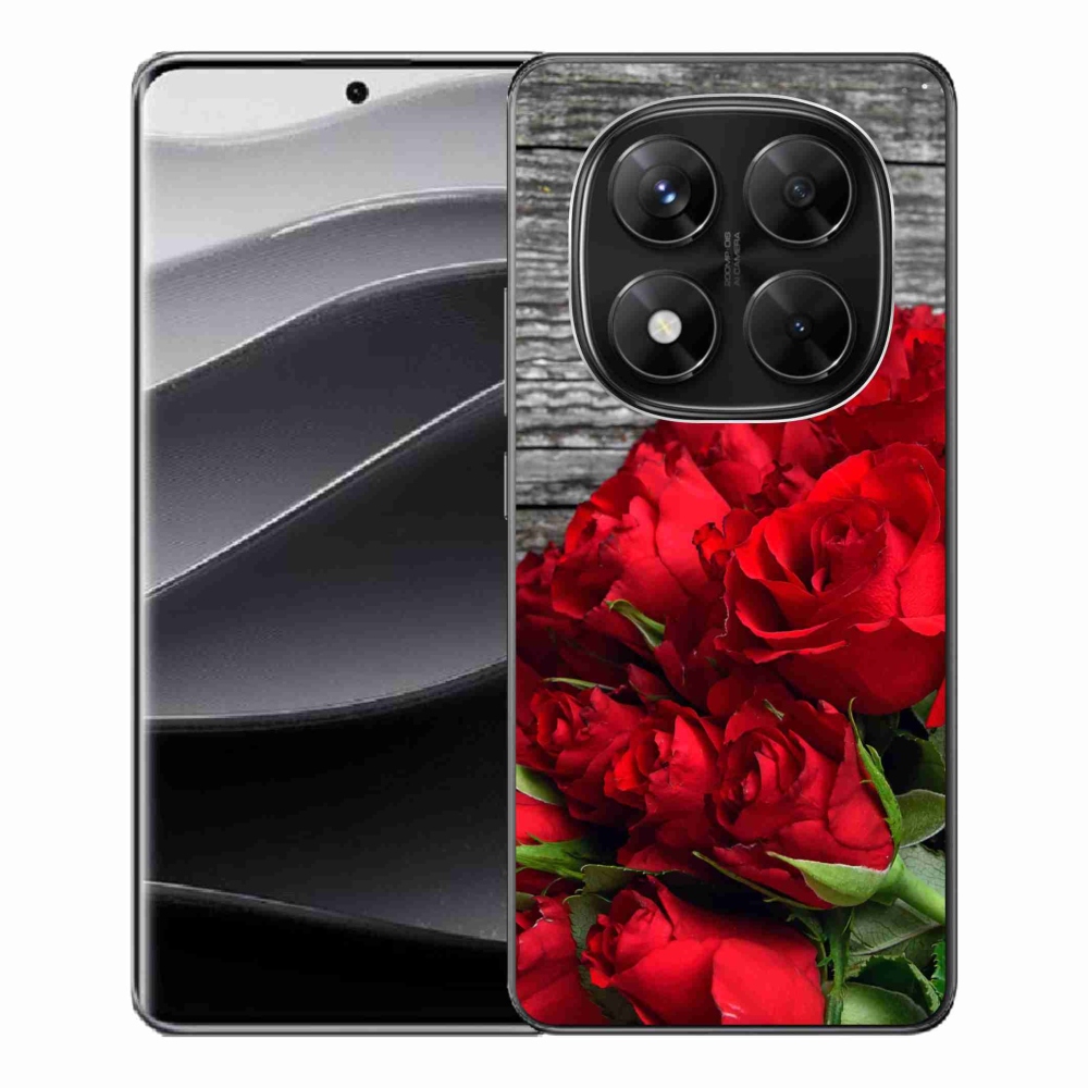 Gelový kryt mmCase na Xiaomi Redmi Note 14 Pro 5G/Poco X7 5G - červené růže
