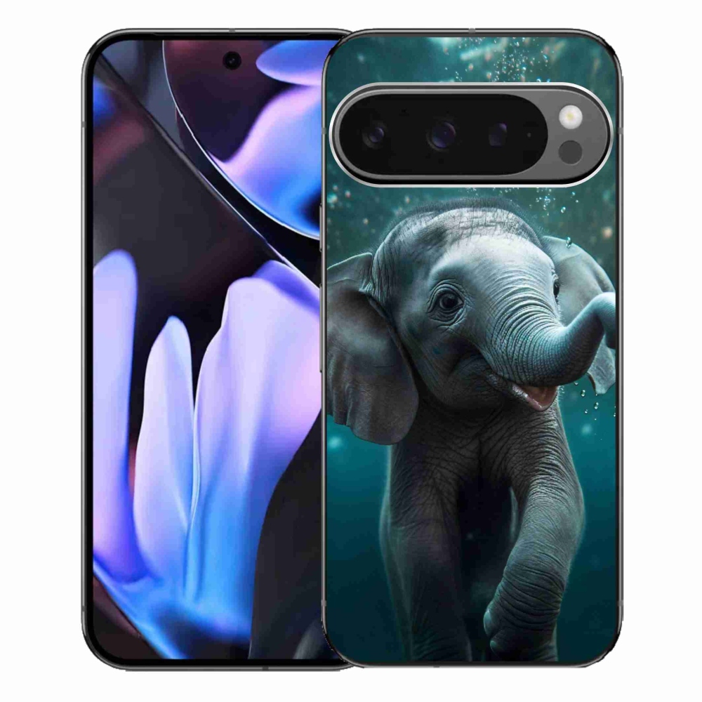 Gelový kryt mmCase na Google Pixel 9 Pro XL - slůně pod vodou