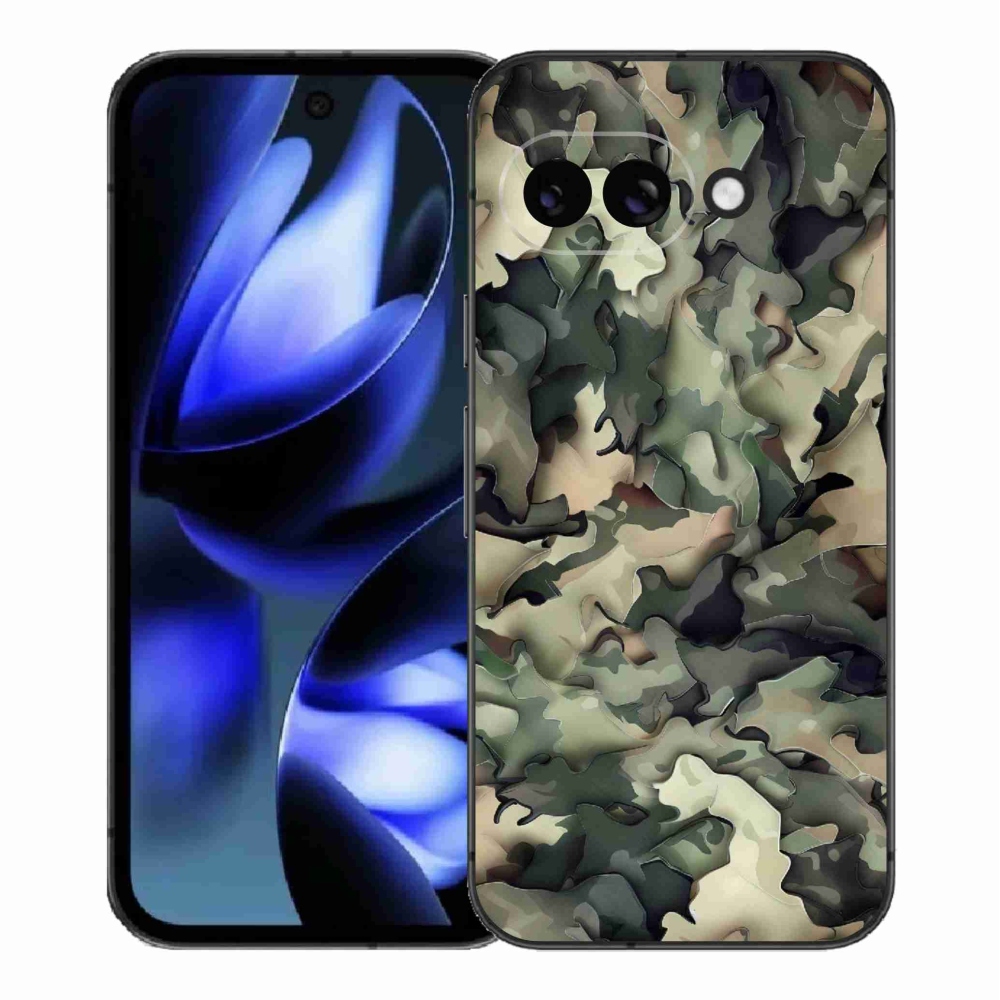 Gelový kryt mmCase na Google Pixel 9a - maskáčový vzor 9