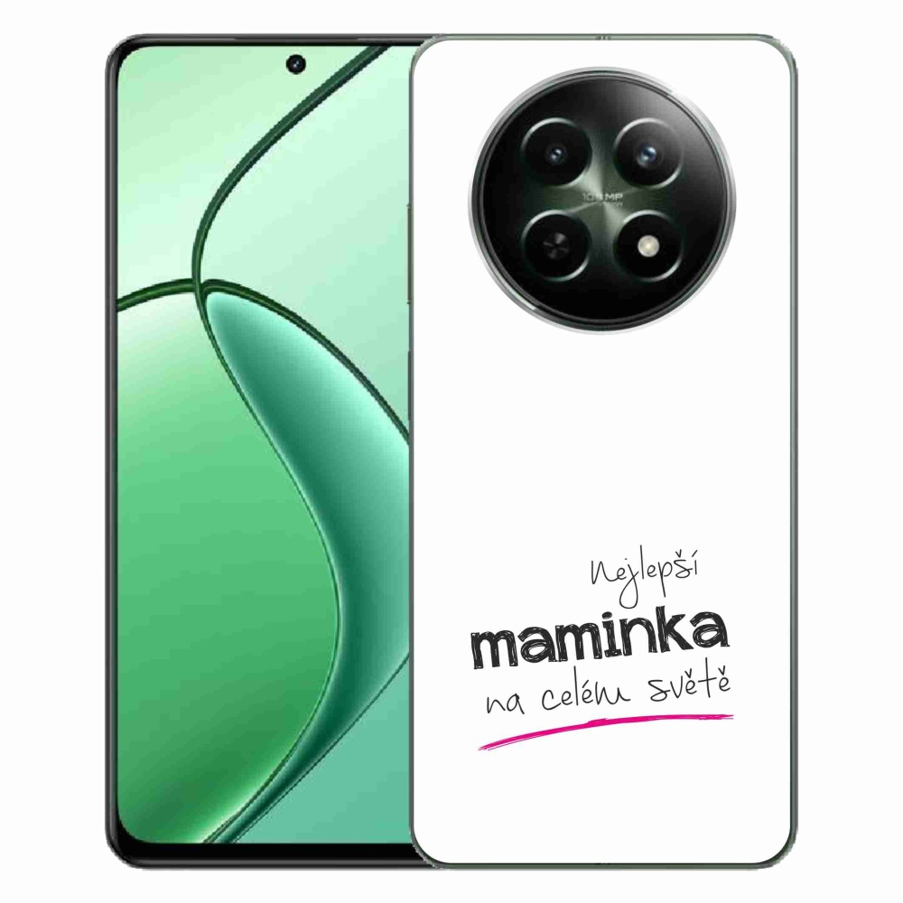 Gelový kryt mmCase na Realme 12 5G/12x 5G - nejlepší maminka 4 bílé pozadí