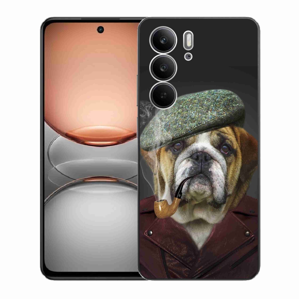 Gelový kryt mmCase na Realme C75 - pes s fajfkou