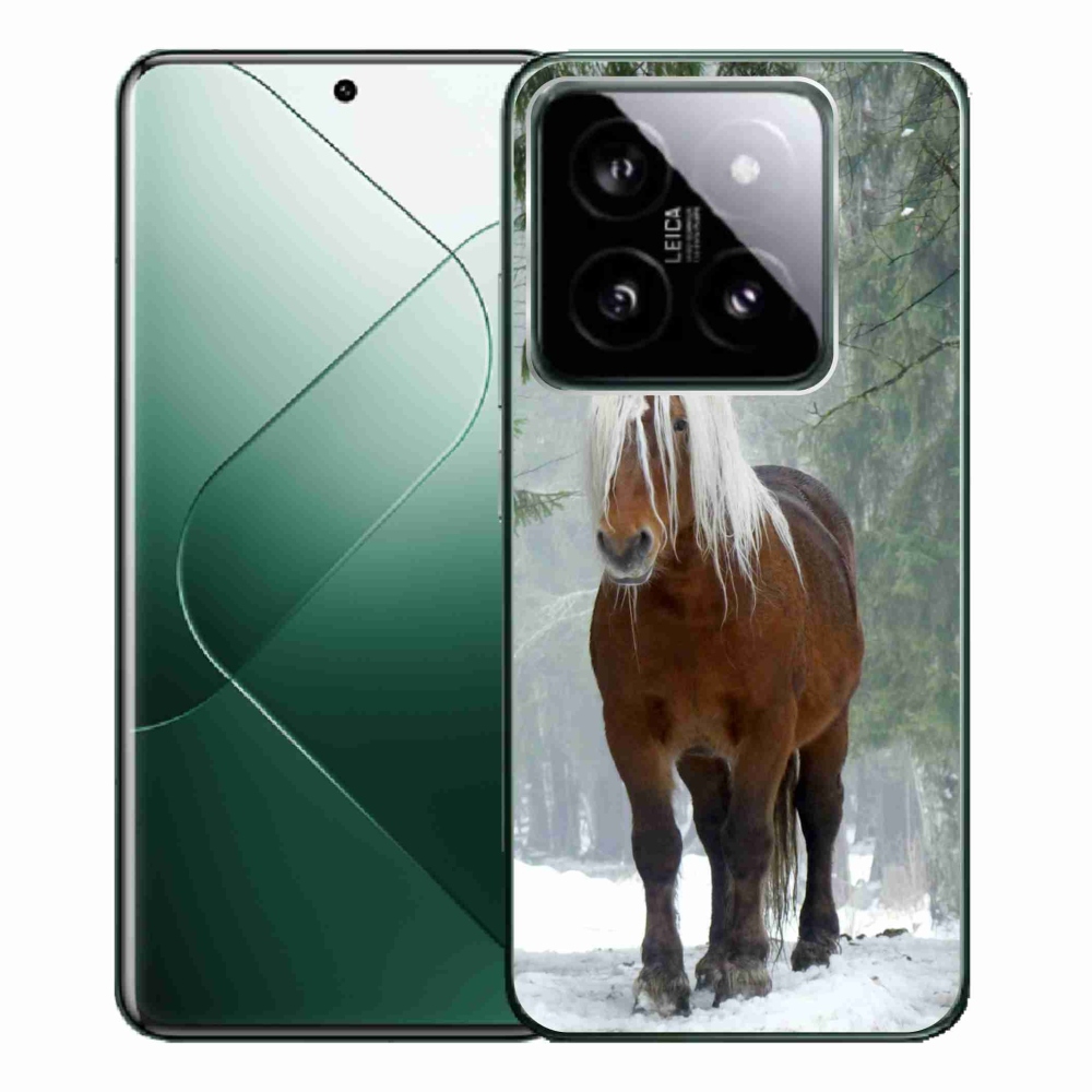 Gelový obal mmCase na Xiaomi 14 Pro - kůň v lese