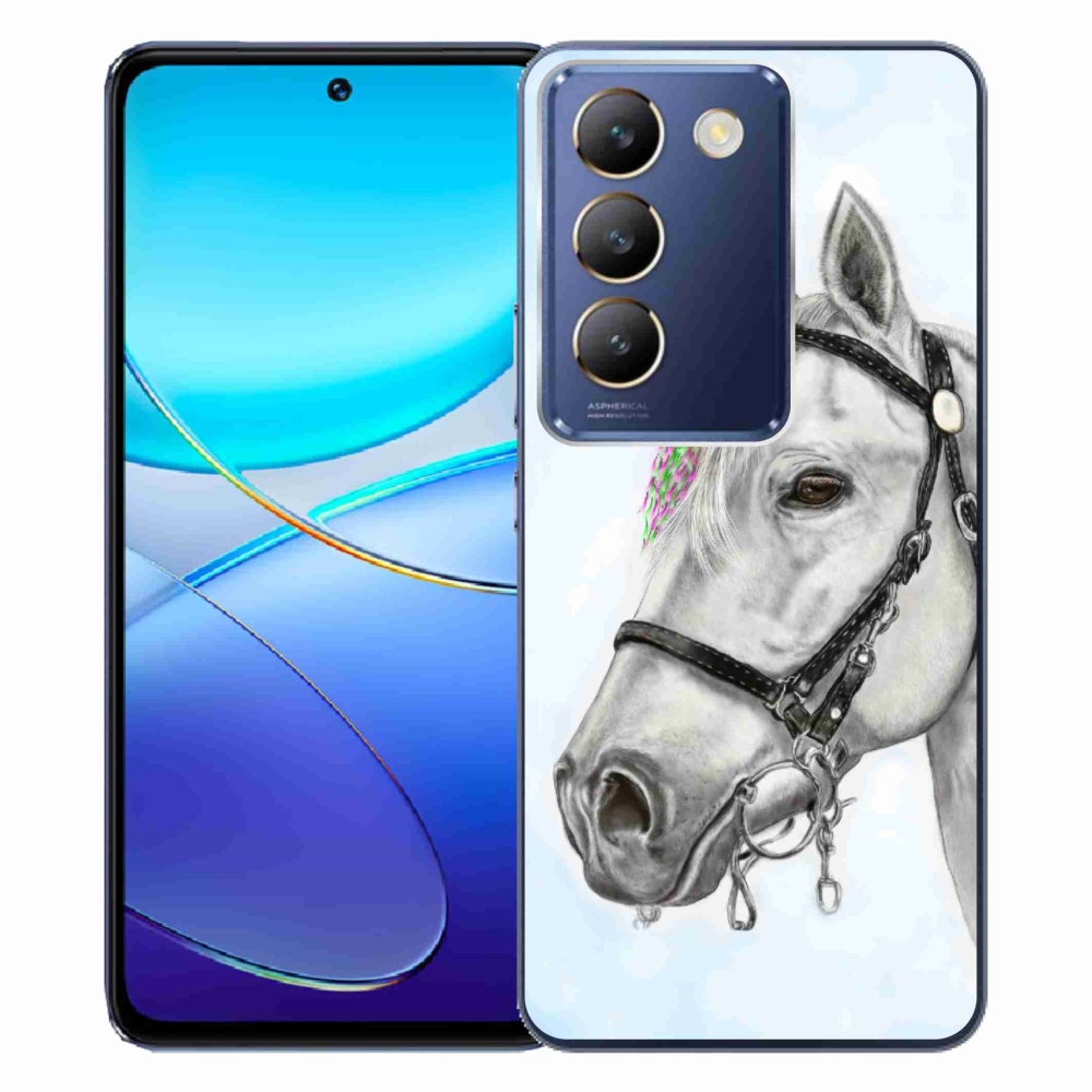 Gelový kryt mmCase na Vivo V40 SE 4G/5G - bílý kůň 1