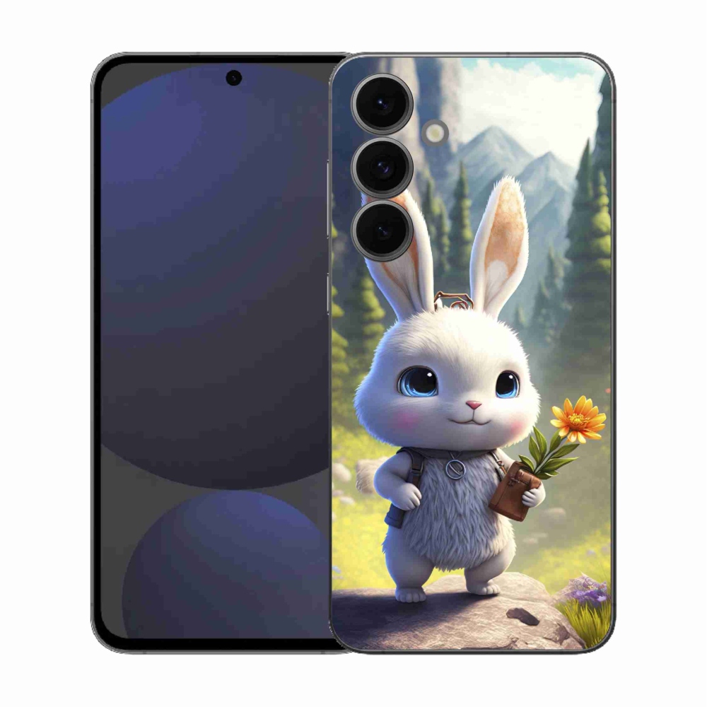 Gelový kryt mmCase na Samsung Galaxy S25 FE - roztomilý králíček