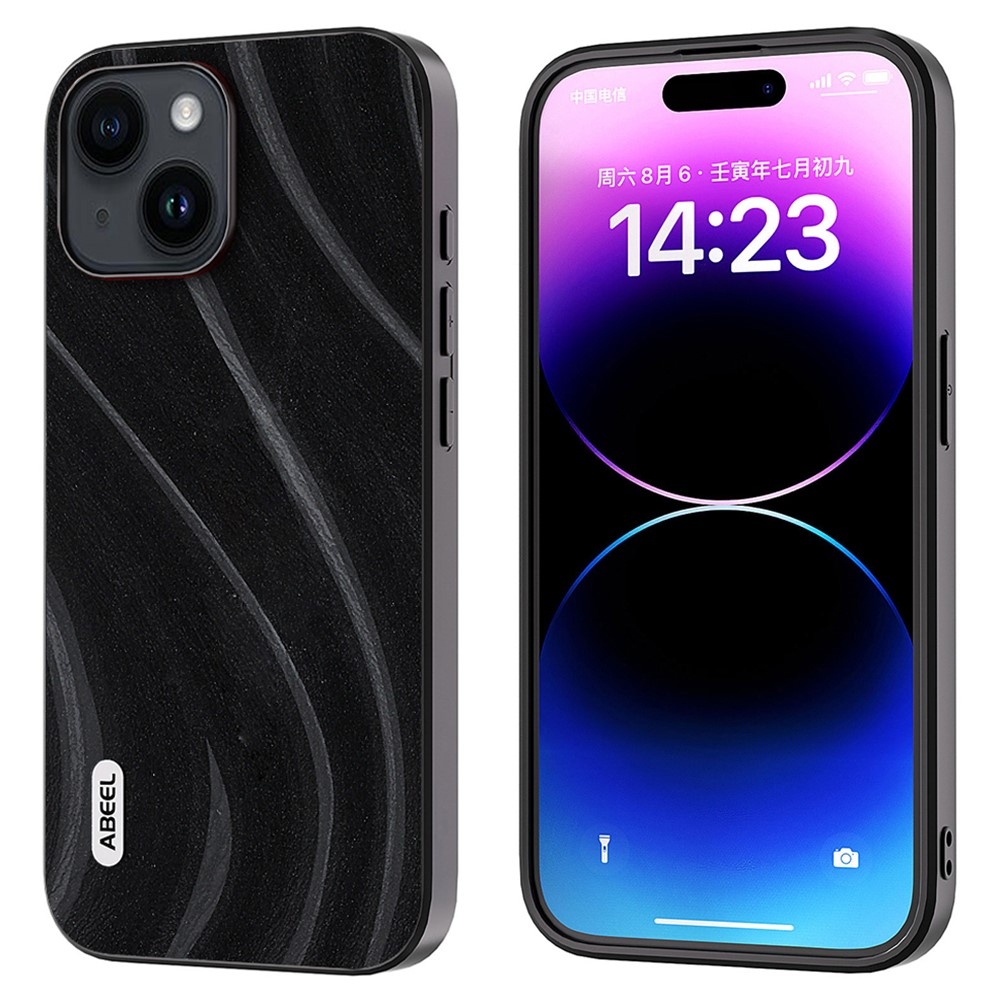 ABEEL Milky gelový obal s pevnými zády na iPhone 15 Plus - černý